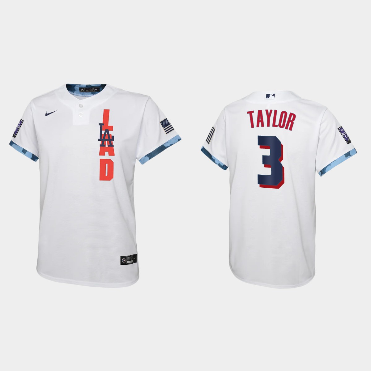 Youth Los Angeles Dodgers Chris Taylor White 2021 MLB All-Star Game Jersey