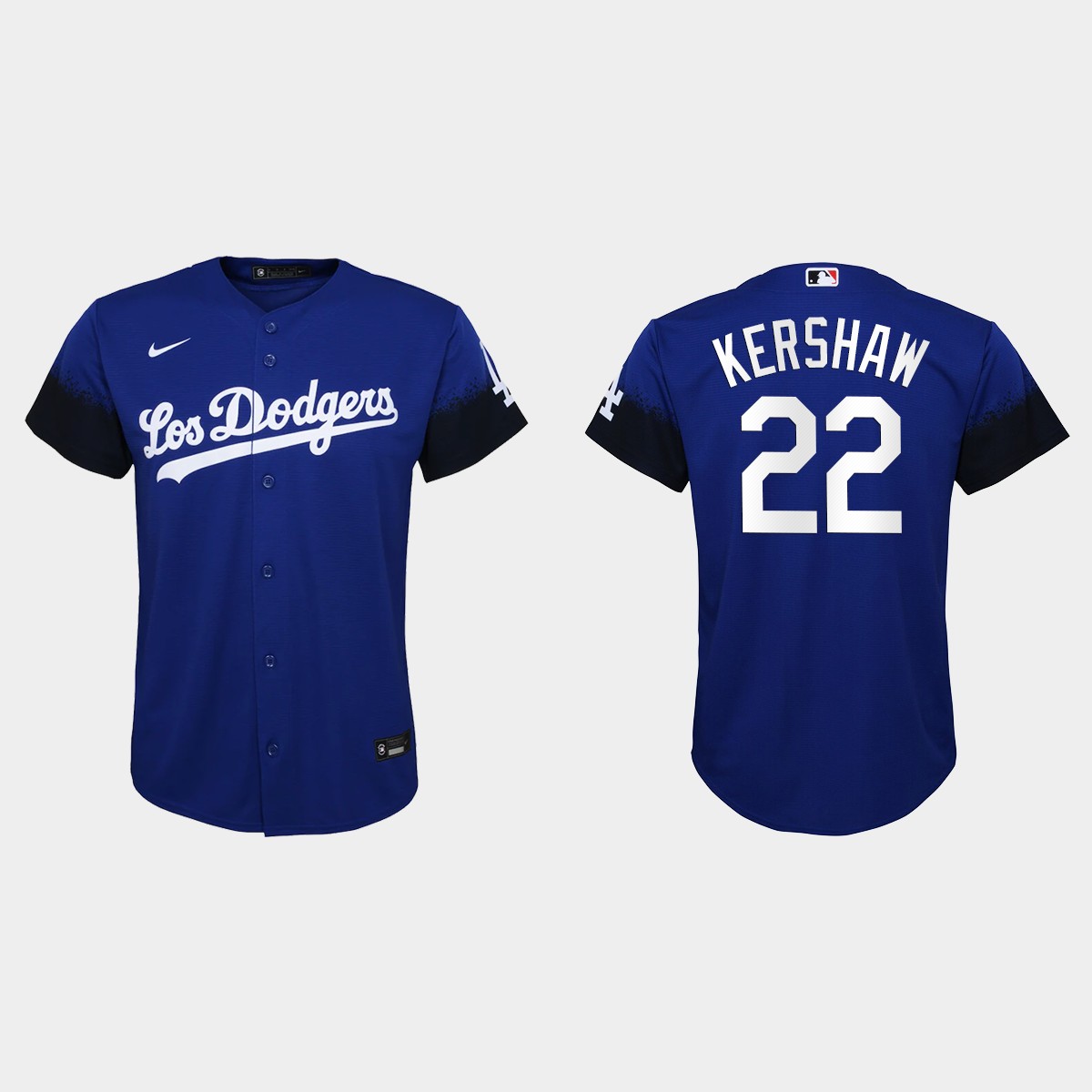 Youth Los Angeles Dodgers Clayton Kershaw Royal 2021 City Connect  Jersey