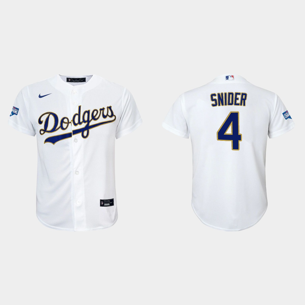 Youth Los Angeles Dodgers Duke Snider 2021 Gold Program White Gold  Jersey