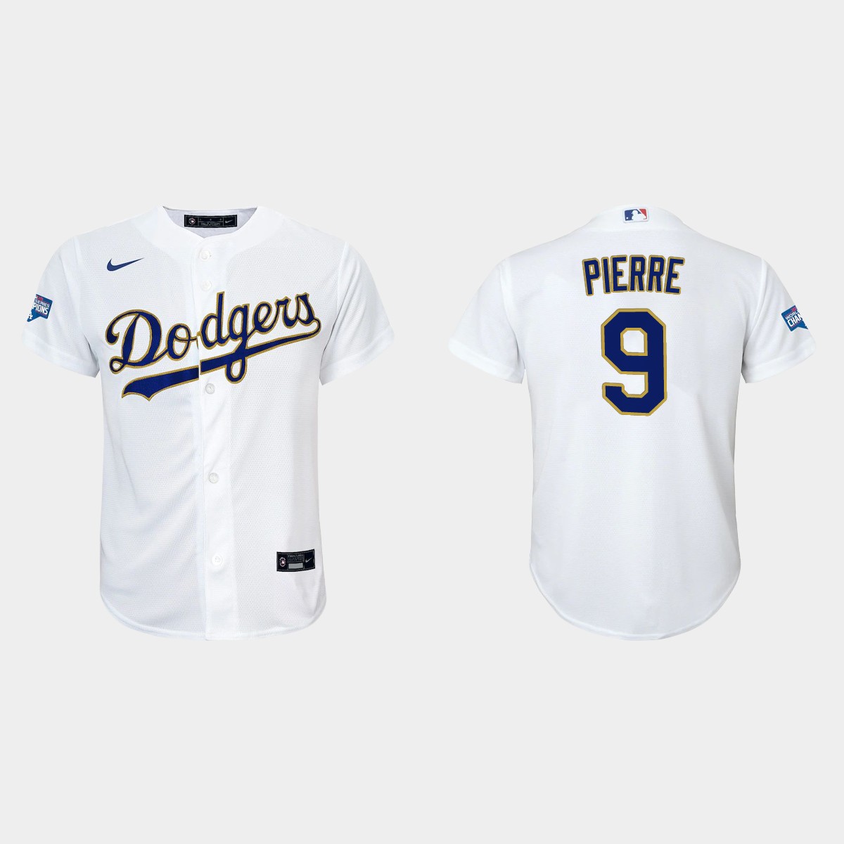 Youth Los Angeles Dodgers Juan Pierre 2021 Gold Program White Gold  Jersey