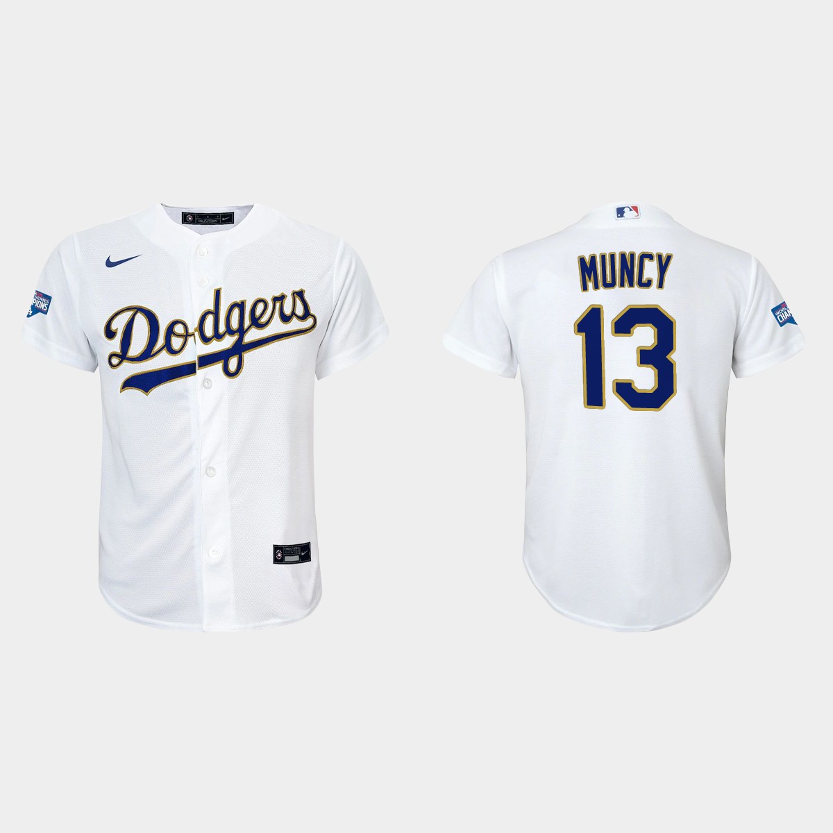 Youth Los Angeles Dodgers Max Muncy 2021 Gold Program White Gold  Jersey