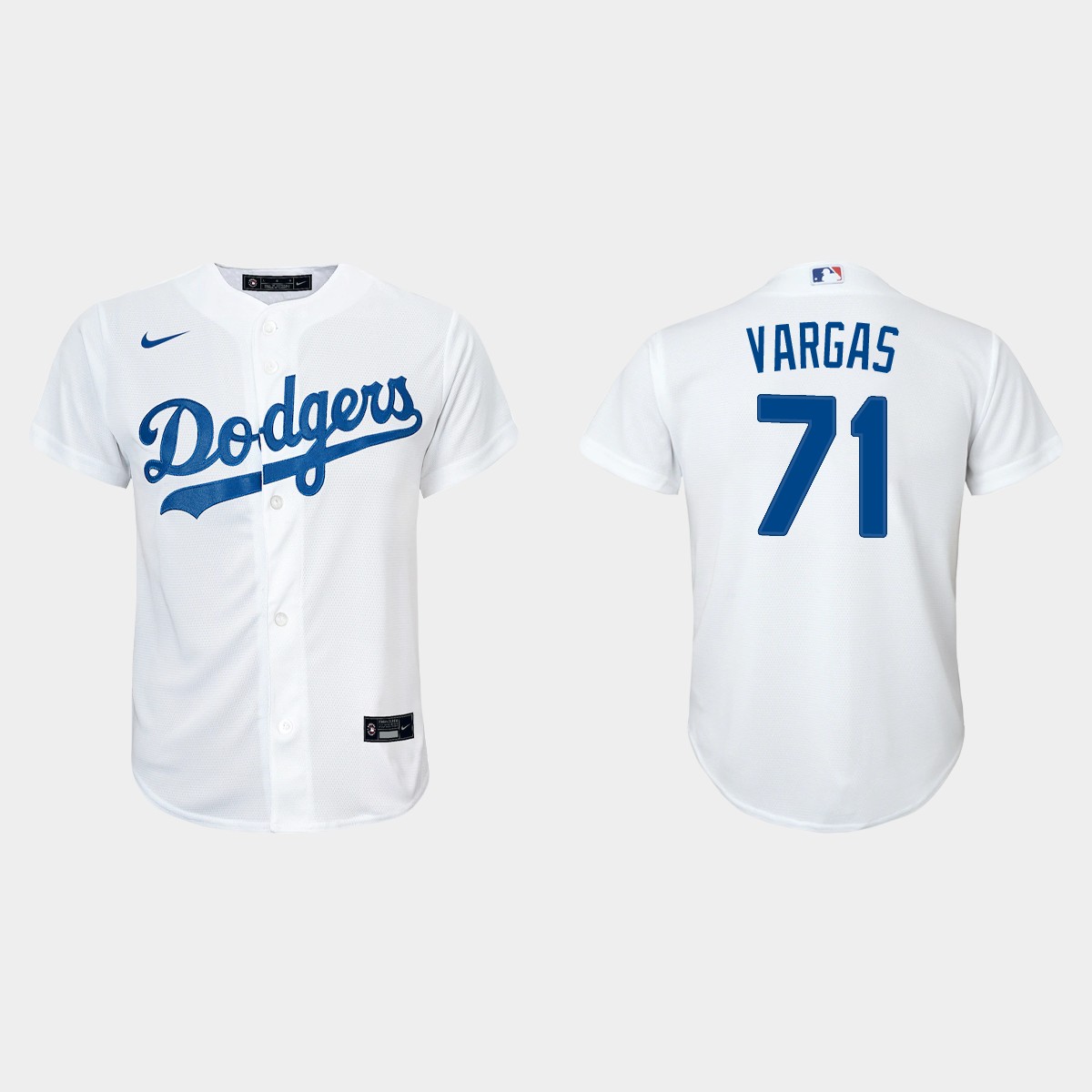 Youth Los Angeles Dodgers Miguel Vargas White  Home Jersey