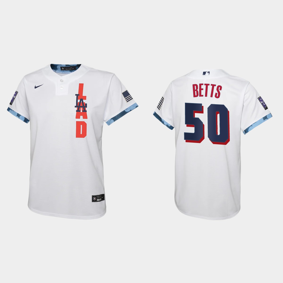 Youth Los Angeles Dodgers Mookie Betts White 2021 MLB All-Star Game Jersey