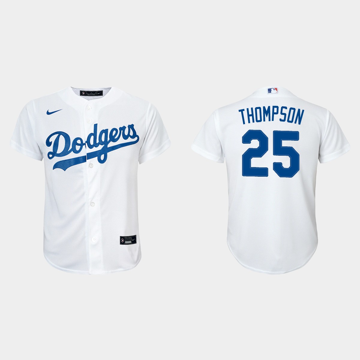 Youth Los Angeles Dodgers Trayce Thompson White  Home Jersey
