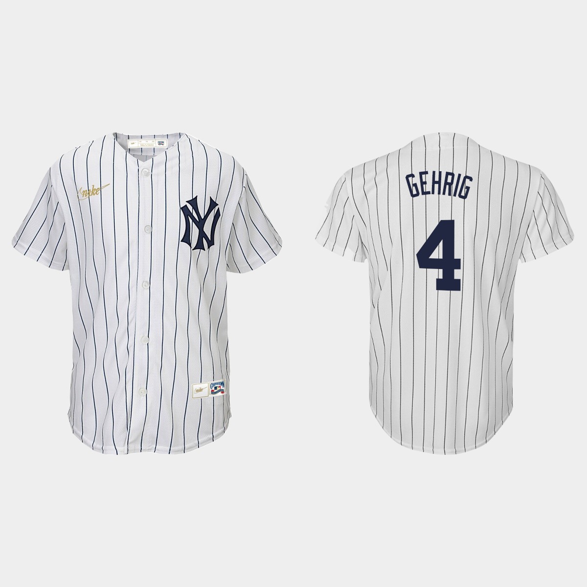 Youth Lou Gehrig New York Yankees Home Cooperstown Collection Jersey - White