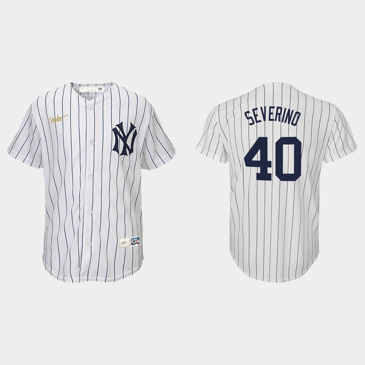 Youth Luis Severino New York Yankees Home Cooperstown Collection Jersey - White