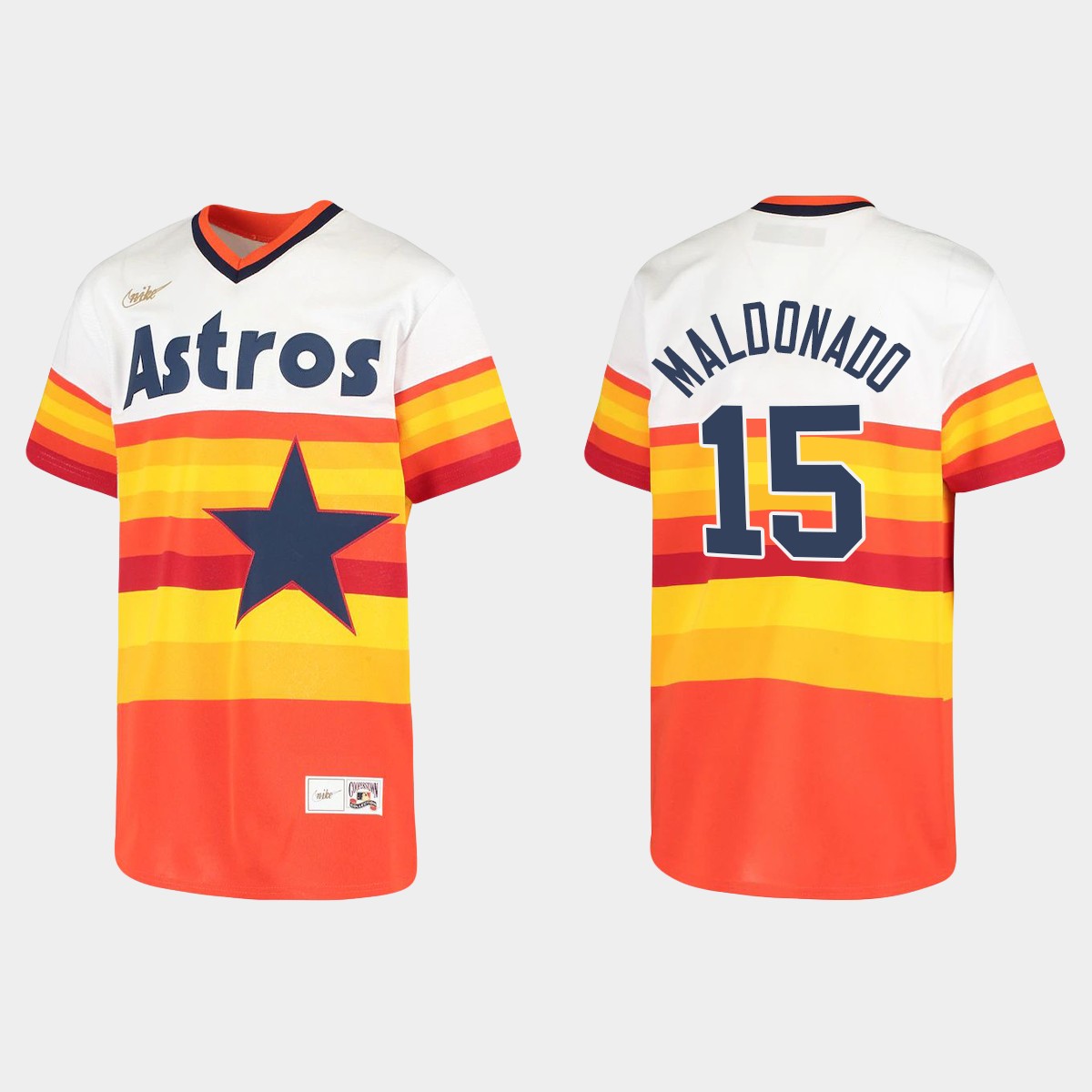 Youth Martin Maldonado #15 Houston Astros Home Cooperstown Collection Jersey - White