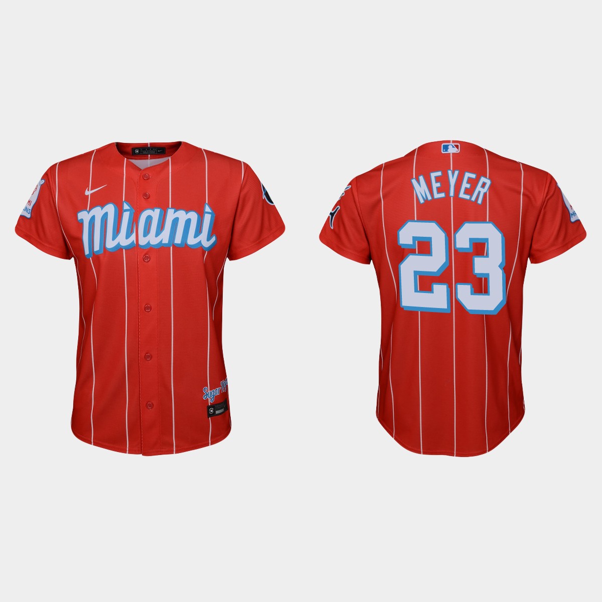 Youth Miami Marlins Max Meyer Red City Connect  Jersey