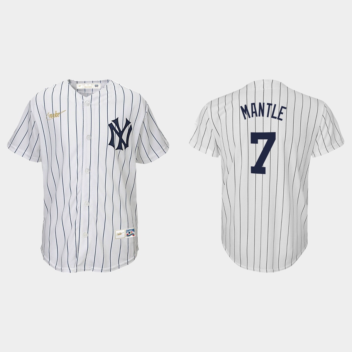 Youth Mickey Mantle New York Yankees Home Cooperstown Collection Jersey - White
