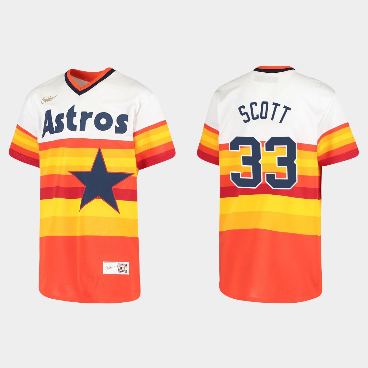 Youth Mike Scott #33 Houston Astros Home Cooperstown Collection Jersey - White