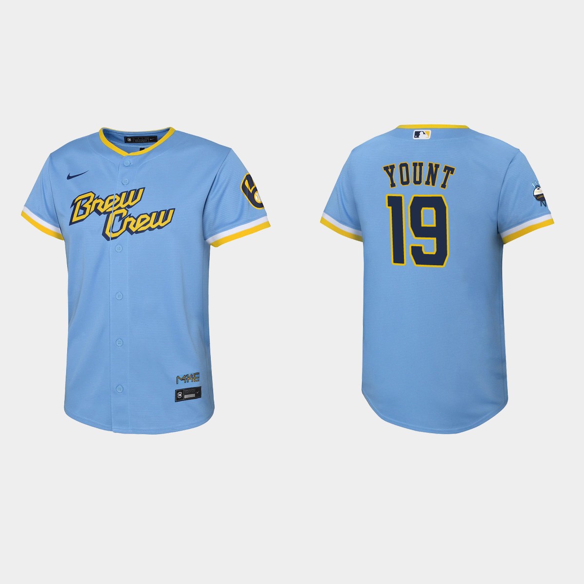 Youth Milwaukee Brewers Robin Yount Powder Blue 2022 City Connect  Jersey