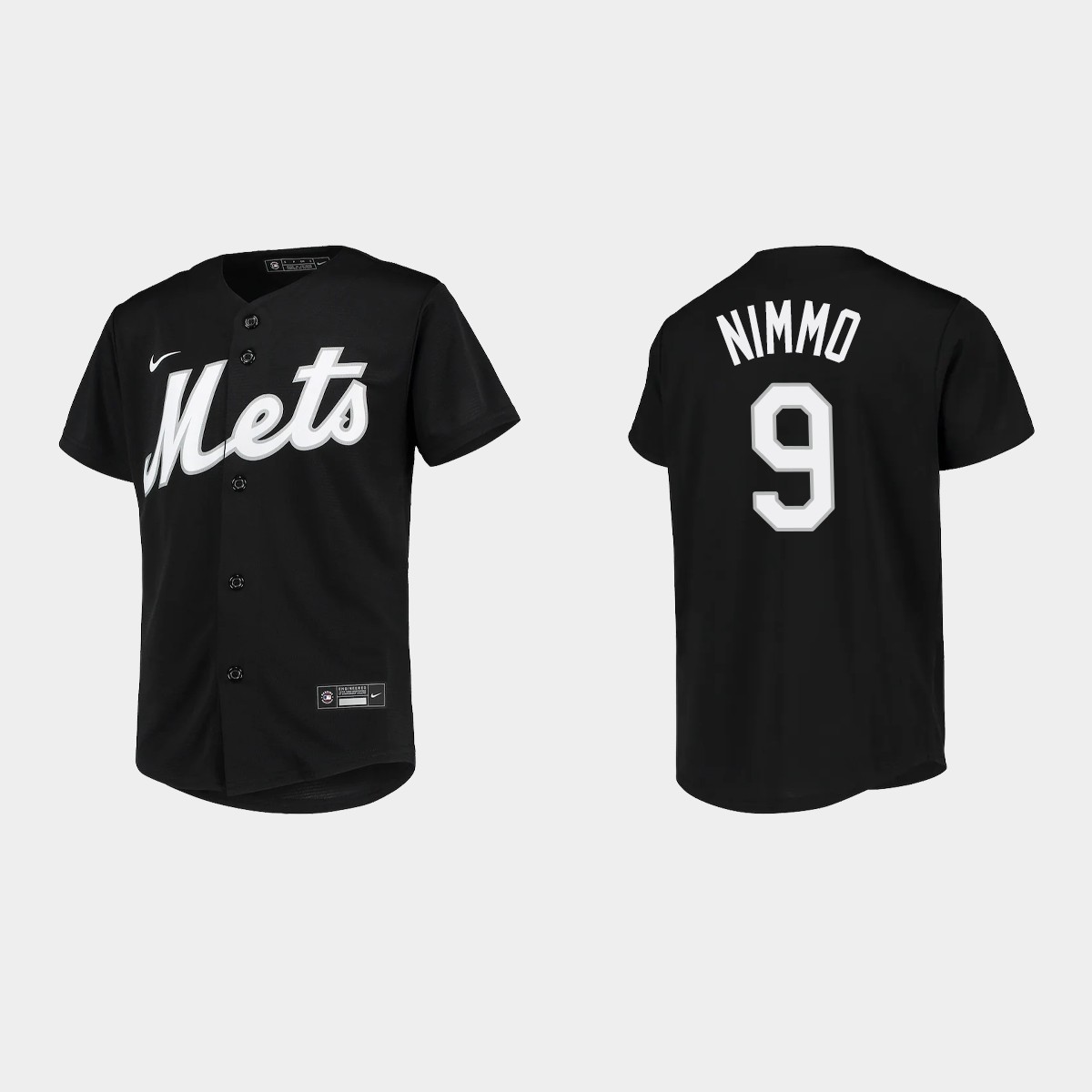 Youth New York Mets Brandon Nimmo Black  Team Jersey