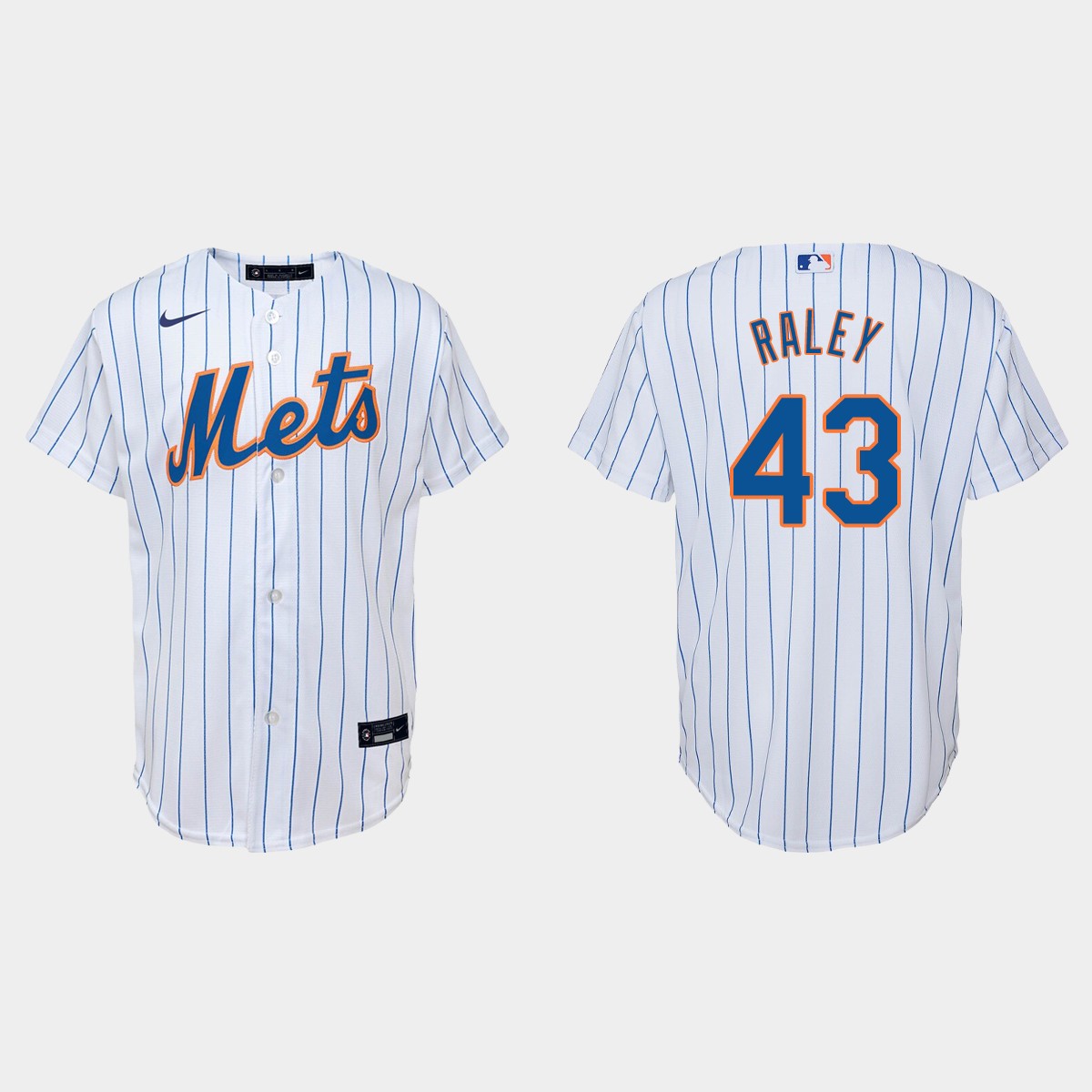 Youth New York Mets Brooks Raley White  Home Jersey