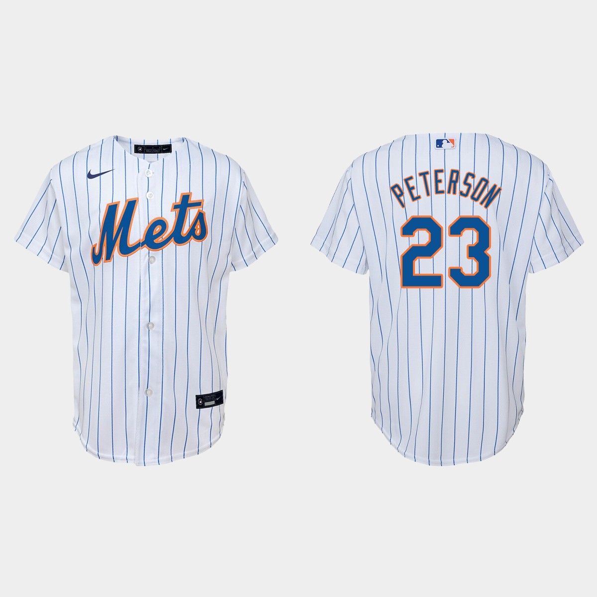Youth New York Mets David Peterson White  Home Jersey