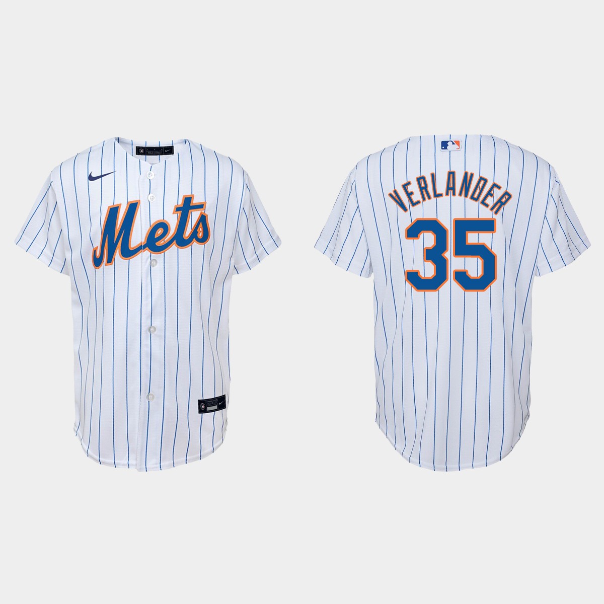 Youth New York Mets Justin Verlander White  Home Jersey