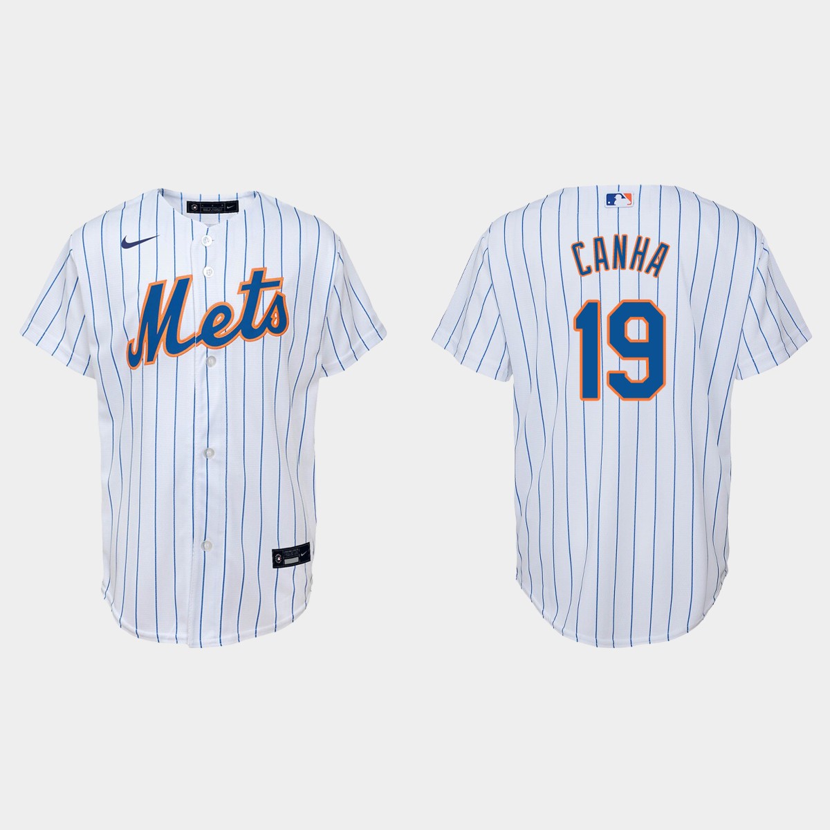 Youth New York Mets Mark Canha White  Home Jersey