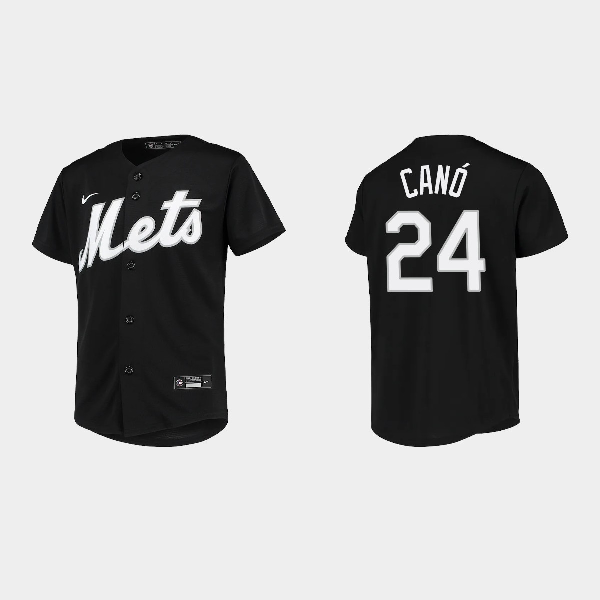 Youth New York Mets Robinson Cano Black  Team Jersey