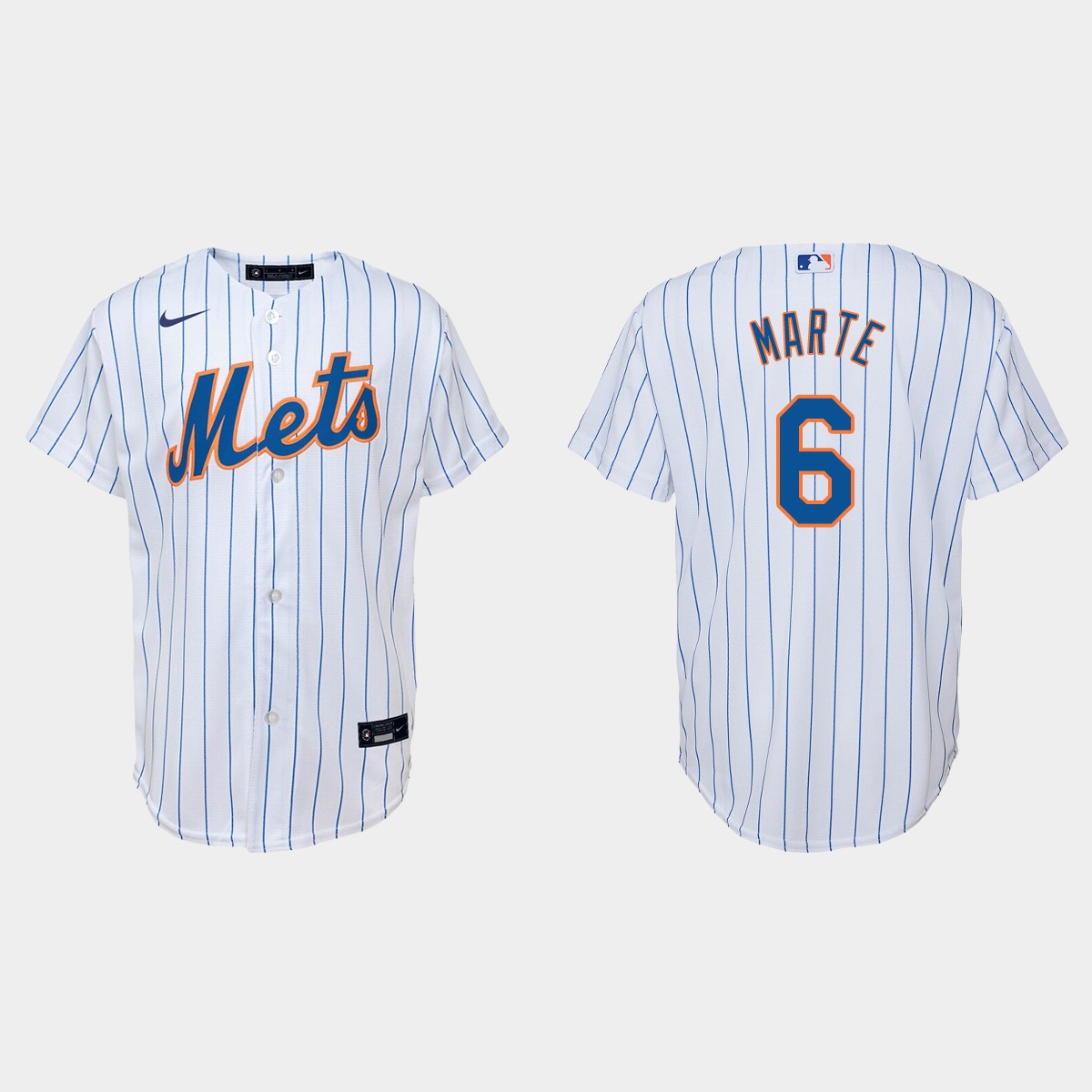 Youth New York Mets Starling Marte White  Home Jersey