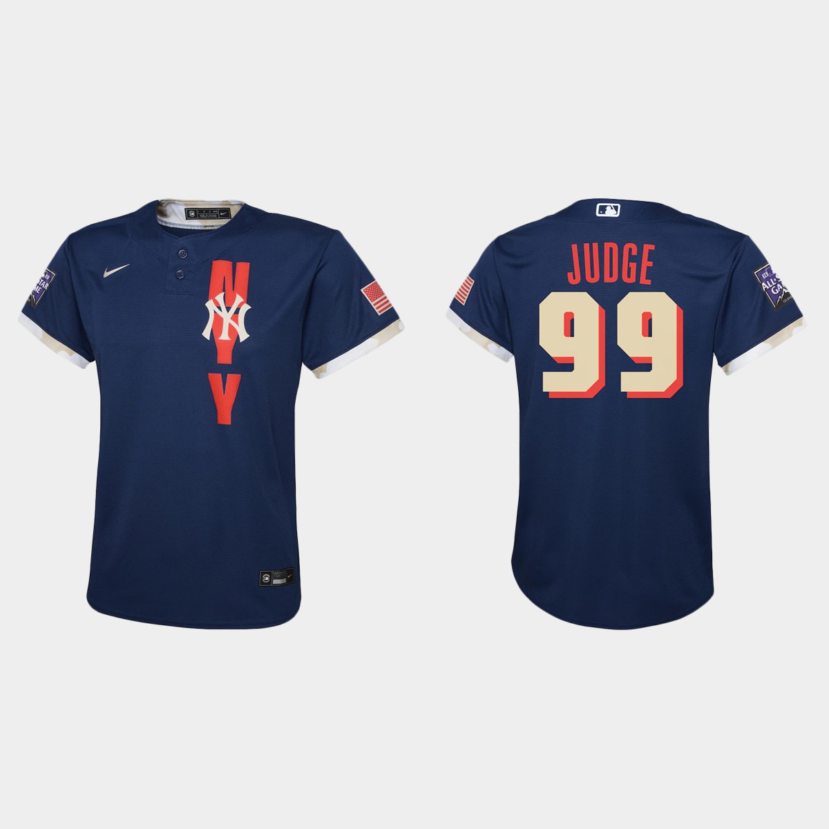 Youth New York Yankees Aaron Judge Navy 2021 MLB All-Star Game Jersey