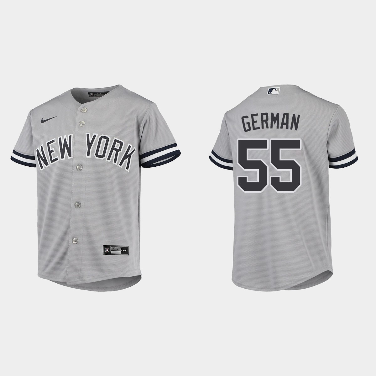 Youth New York Yankees Domingo German Gray  Road Jersey