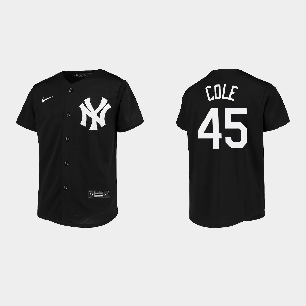 Youth New York Yankees Gerrit Cole Black  Team Jersey
