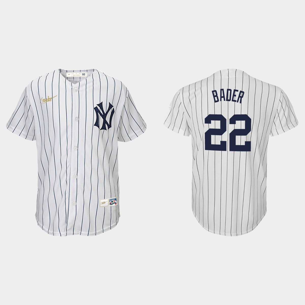 Youth New York Yankees Harrison Bader White Cooperstown Collection Jersey