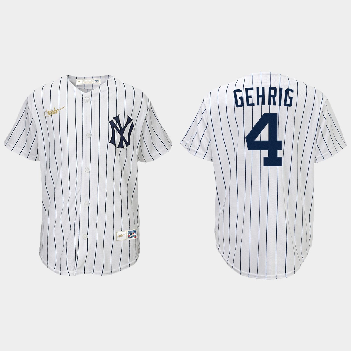 Youth New York Yankees Lou Gehrig White Cooperstown Collection Home Jersey