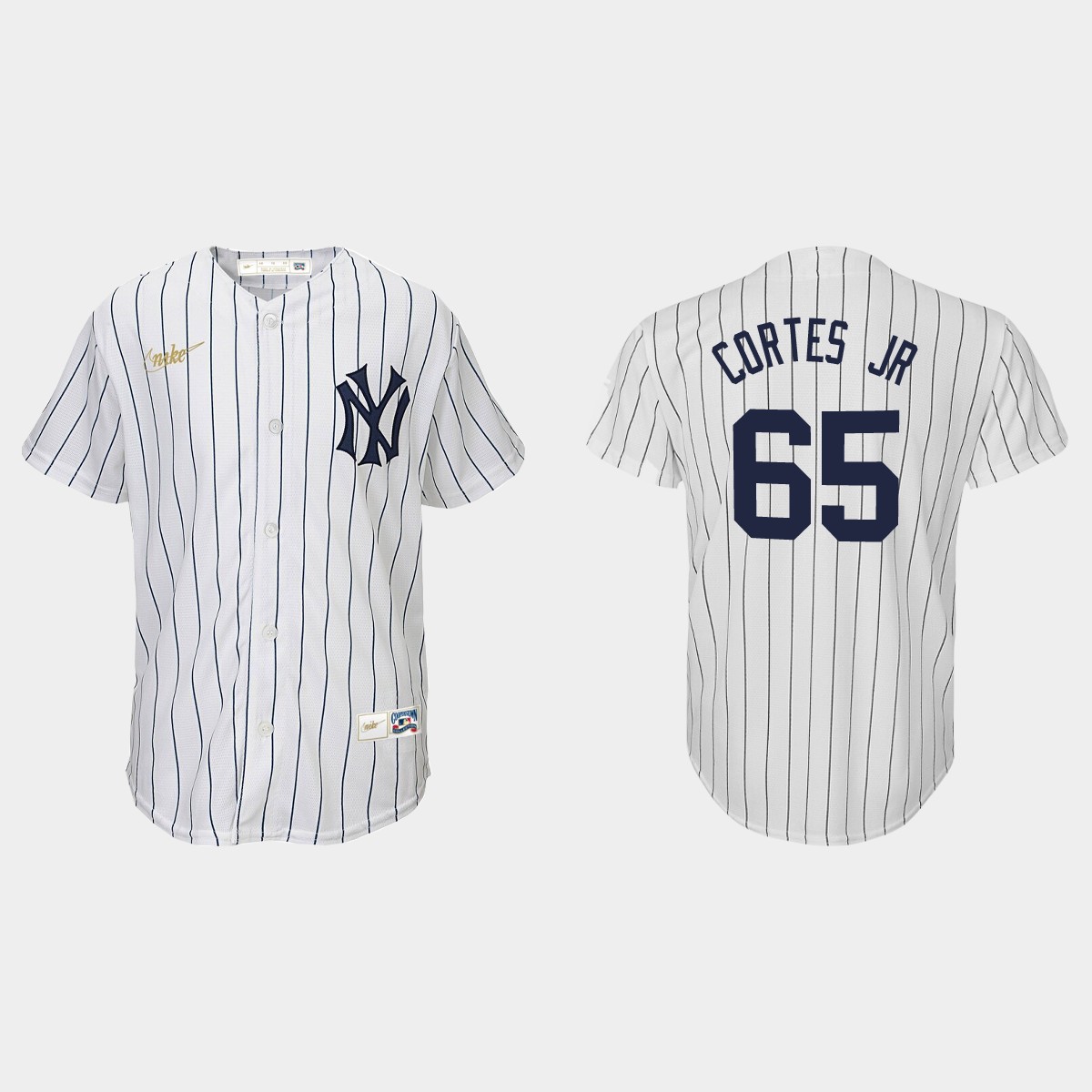 Youth New York Yankees Nestor Cortes Jr. White Cooperstown Collection Jersey