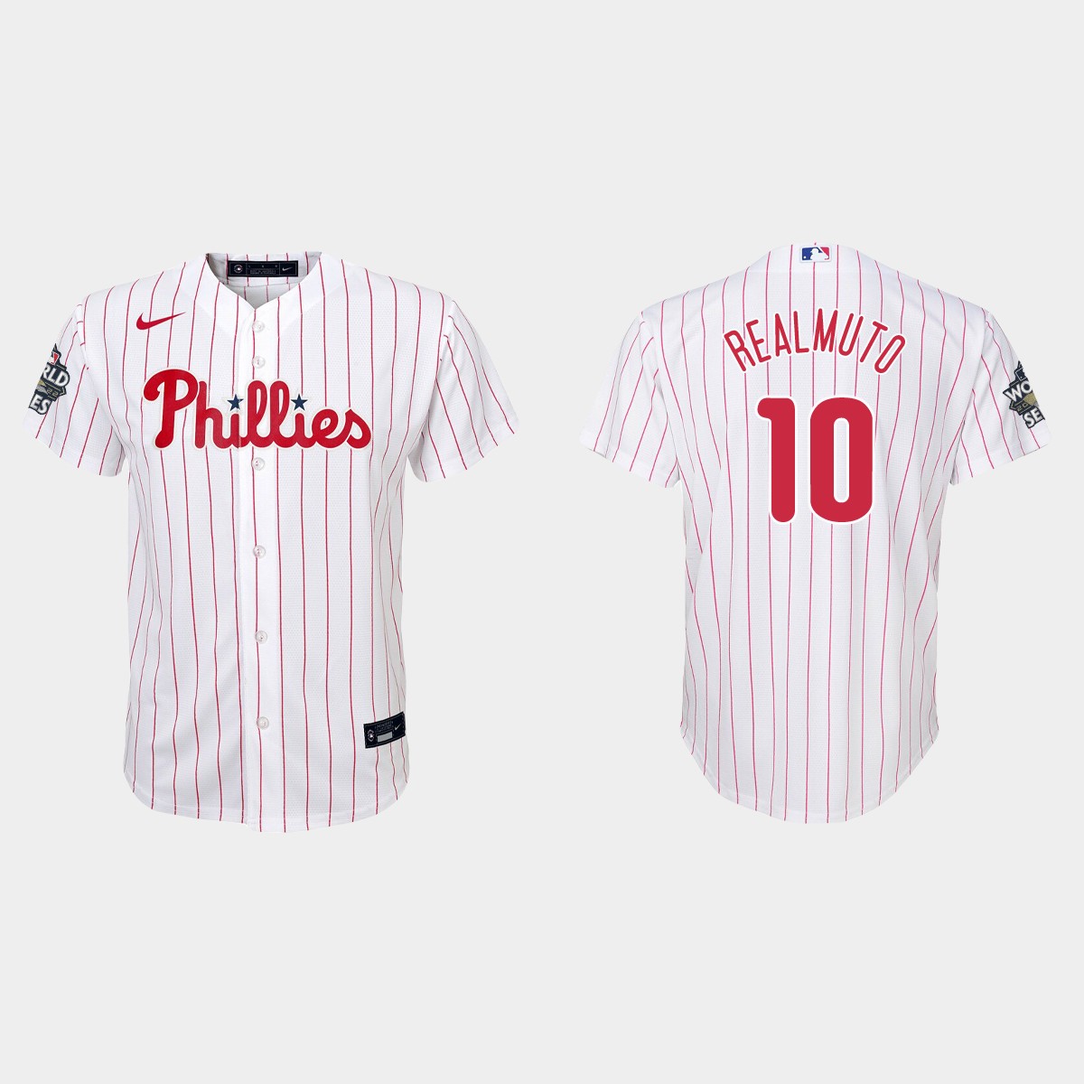 Youth Philadelphia Phillies J.T. Realmuto White 2022 World Series  Jersey