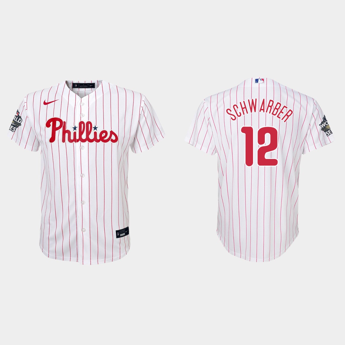 Youth Philadelphia Phillies Kyle Schwarber White 2022 World Series  Jersey