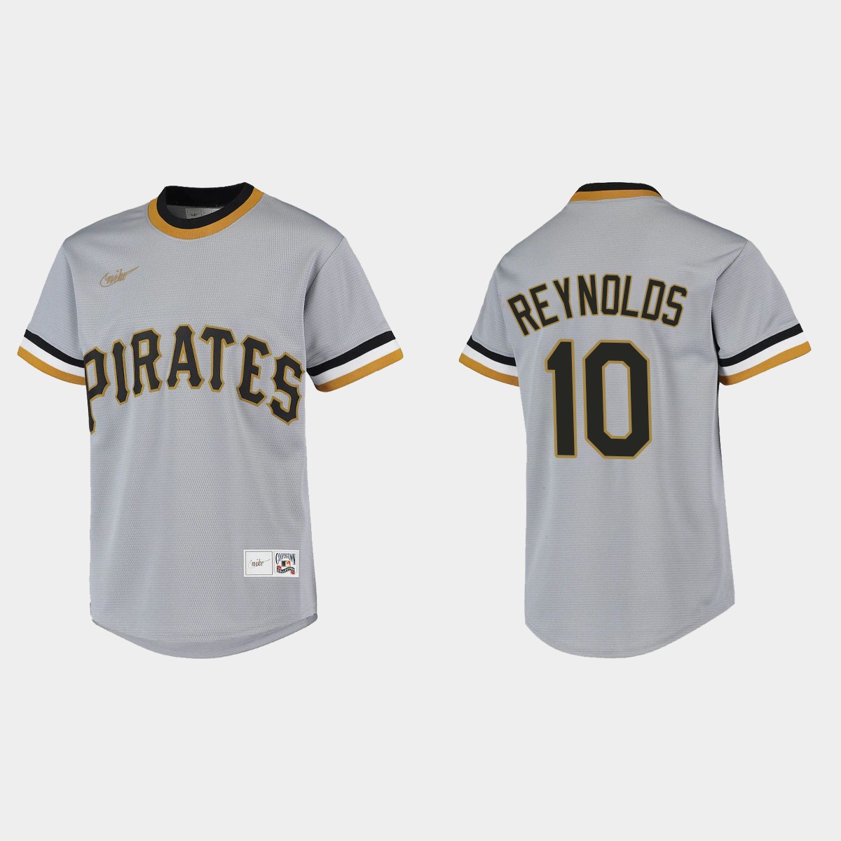 Youth Pittsburgh Pirates #10 Bryan Reynolds Gray Cooperstown Collection Road Jersey