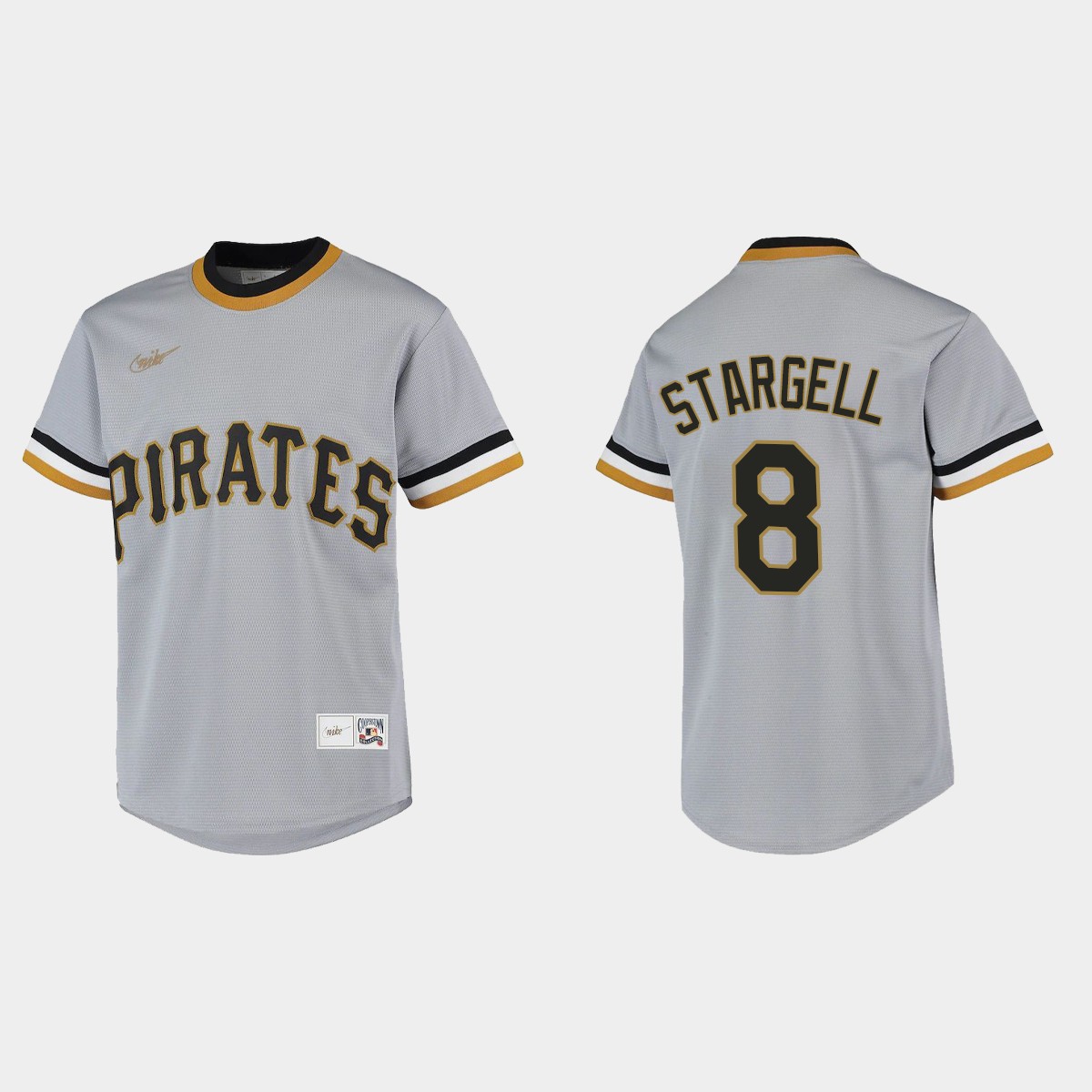 Youth Pittsburgh Pirates #8 Willie Stargell Gray Cooperstown Collection Road Jersey