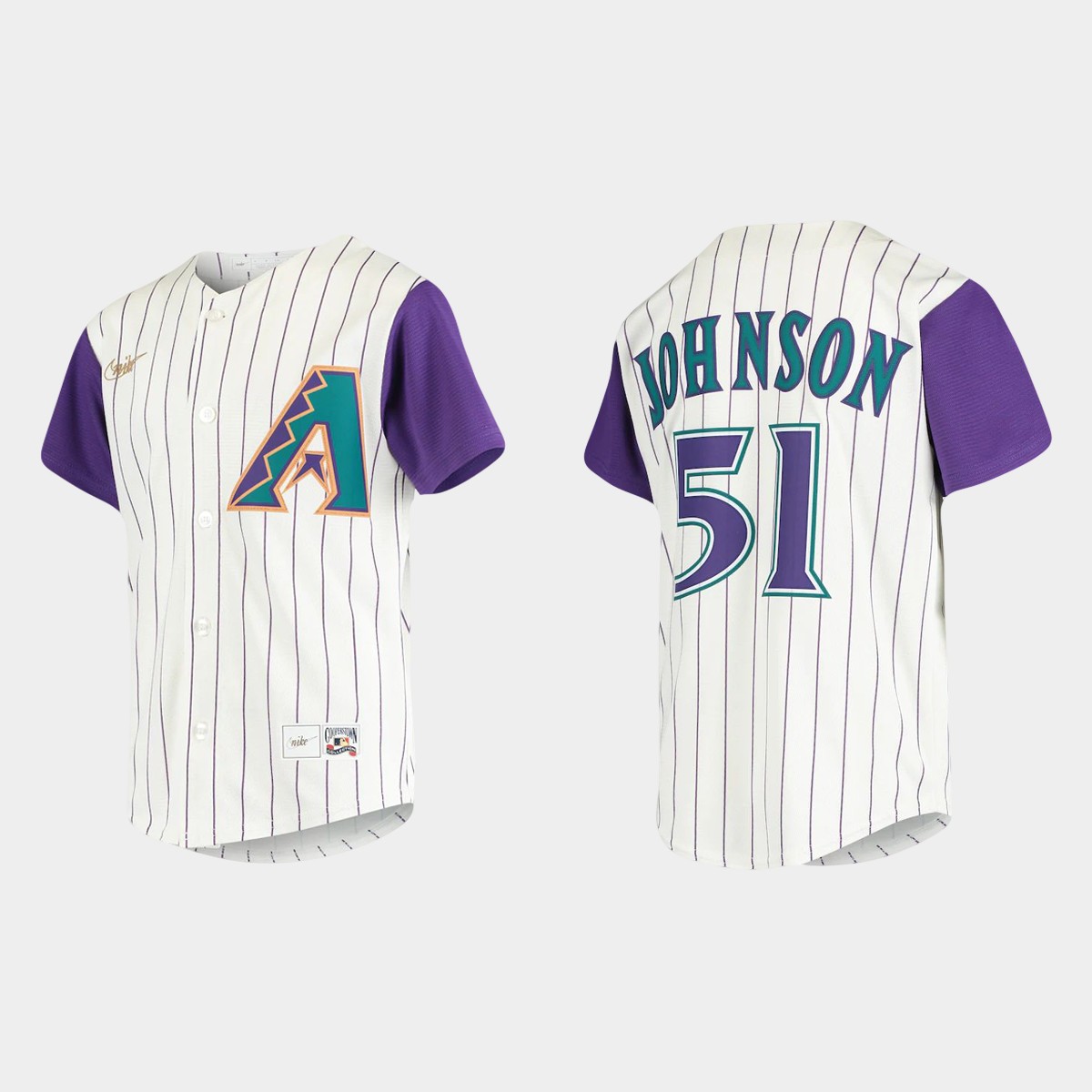 Youth Randy Johnson Arizona Diamondbacks Alternate Cooperstown Collection Jersey - Cream