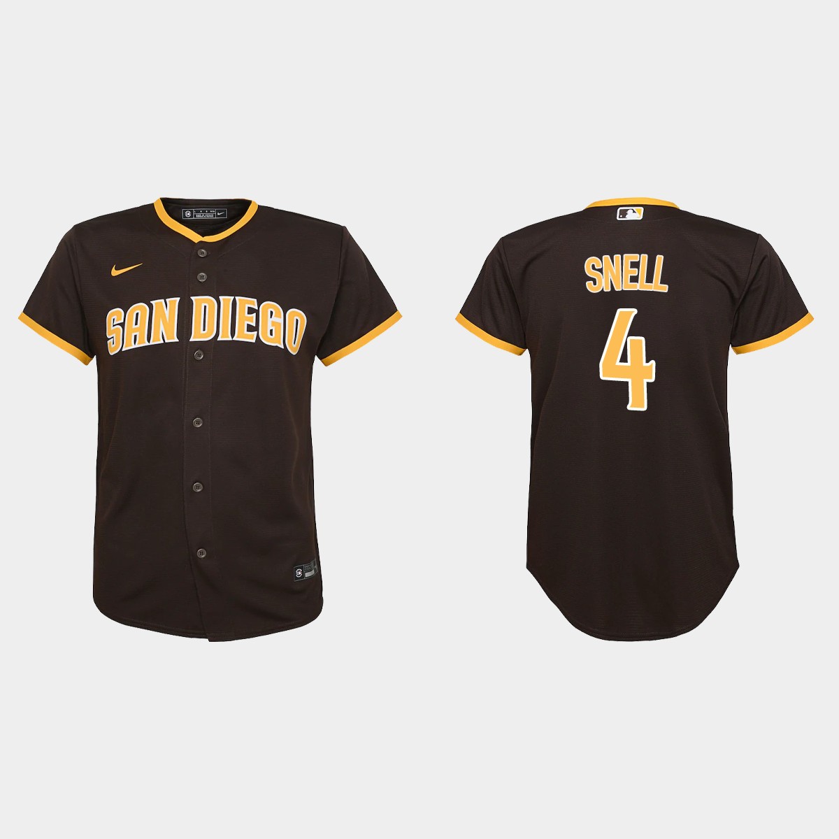 Youth San Diego Padres #4 Blake Snell Brown  Road Player Jersey