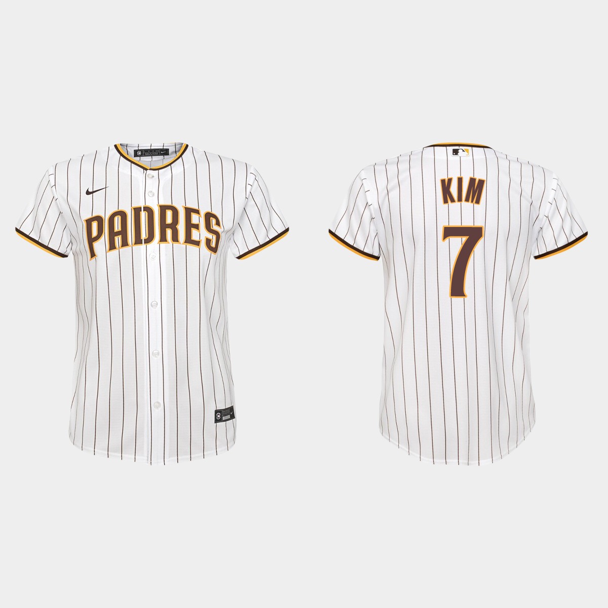 Youth San Diego Padres #7 Ha-Seong Kim White  Home Jersey