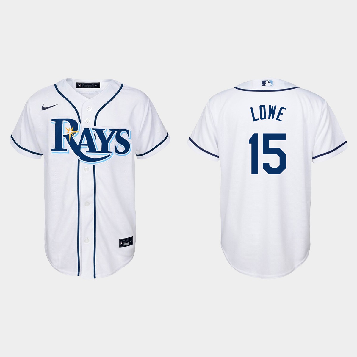 Youth Tampa Bay Rays Josh Lowe White  Home Jersey