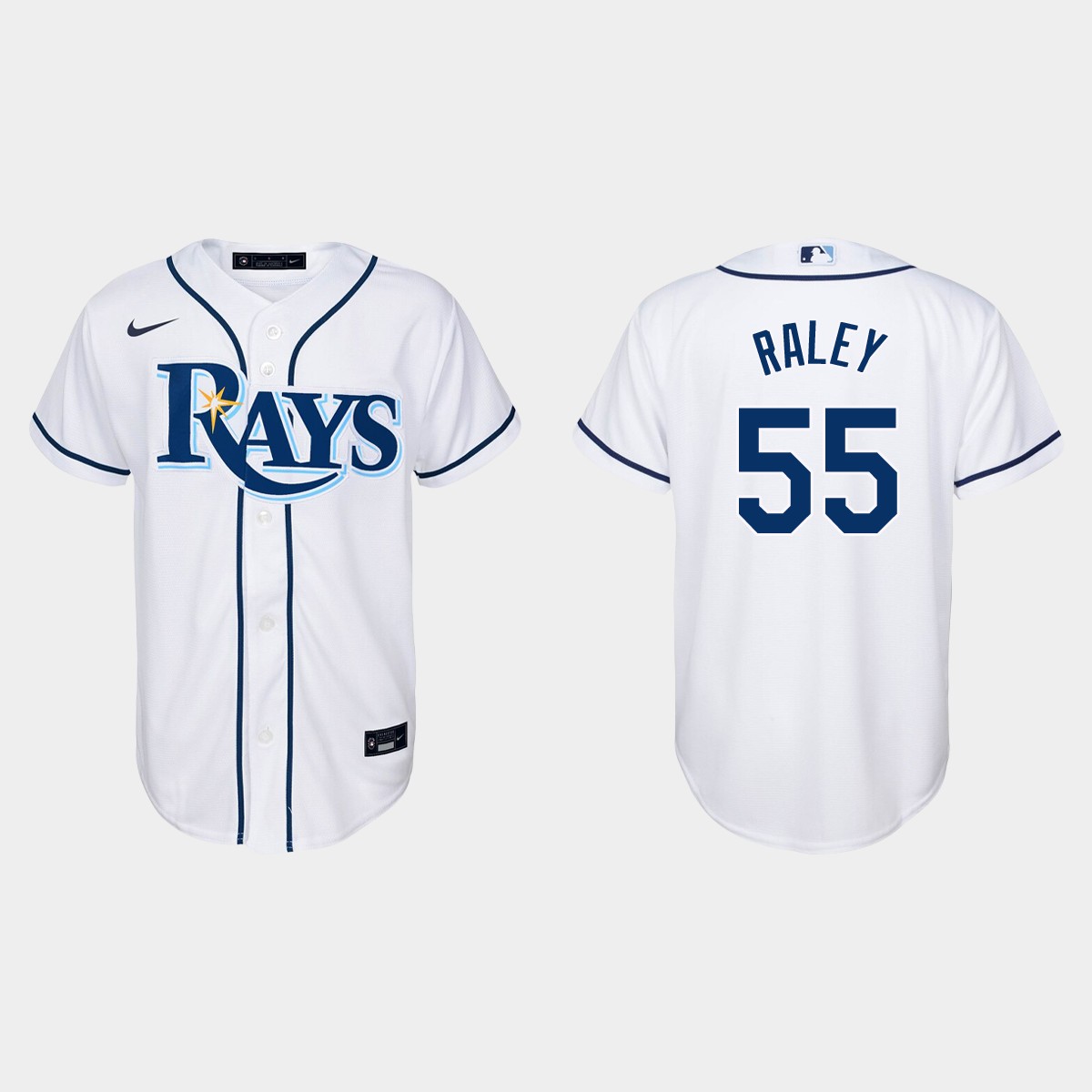 Youth Tampa Bay Rays Luke Raley White  Home Jersey