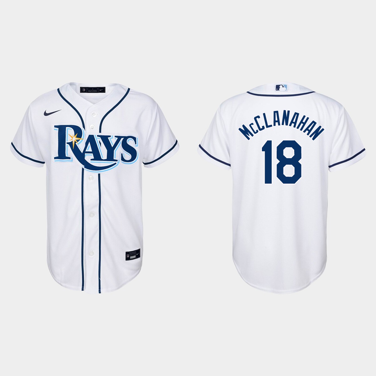 Youth Tampa Bay Rays Shane McClanahan White  Home Jersey