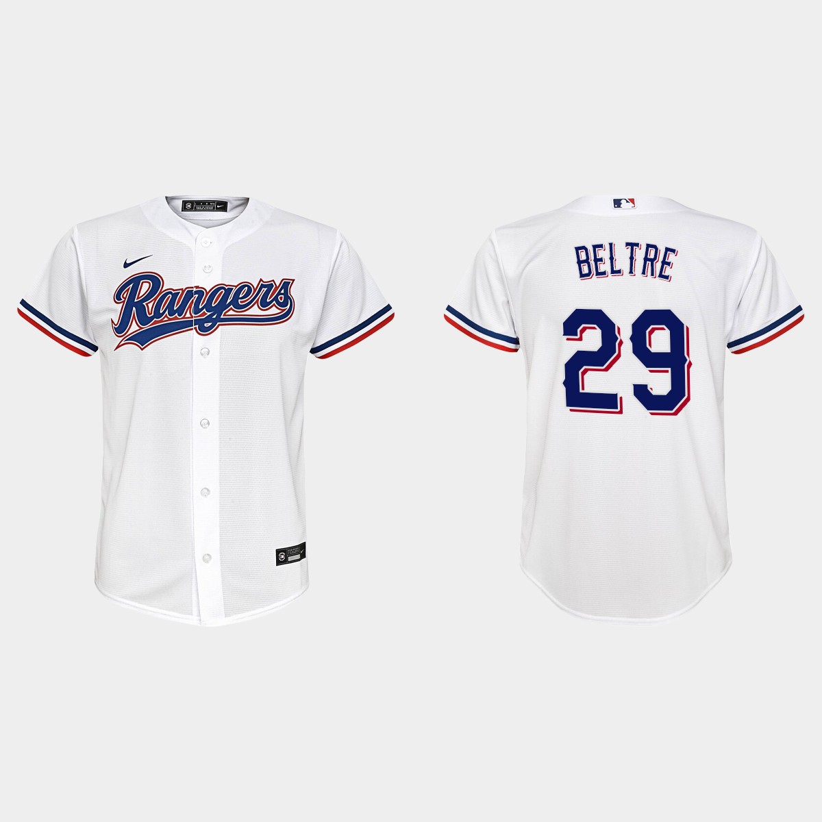 Youth Texas Rangers #29 Adrian Beltre White  Home Jersey