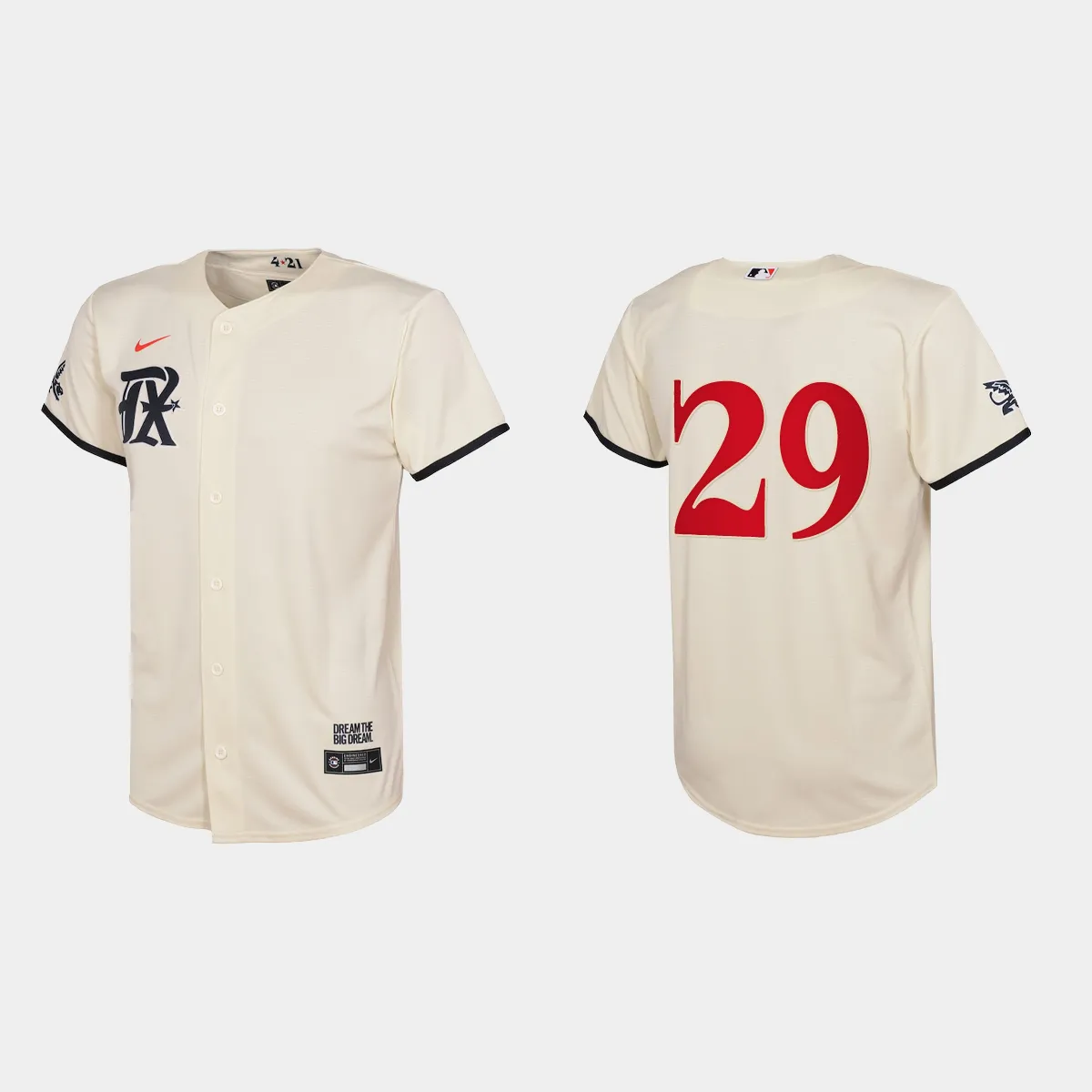 Youth Texas Rangers Adrian Beltre Cream 2023 City Connect  Jersey