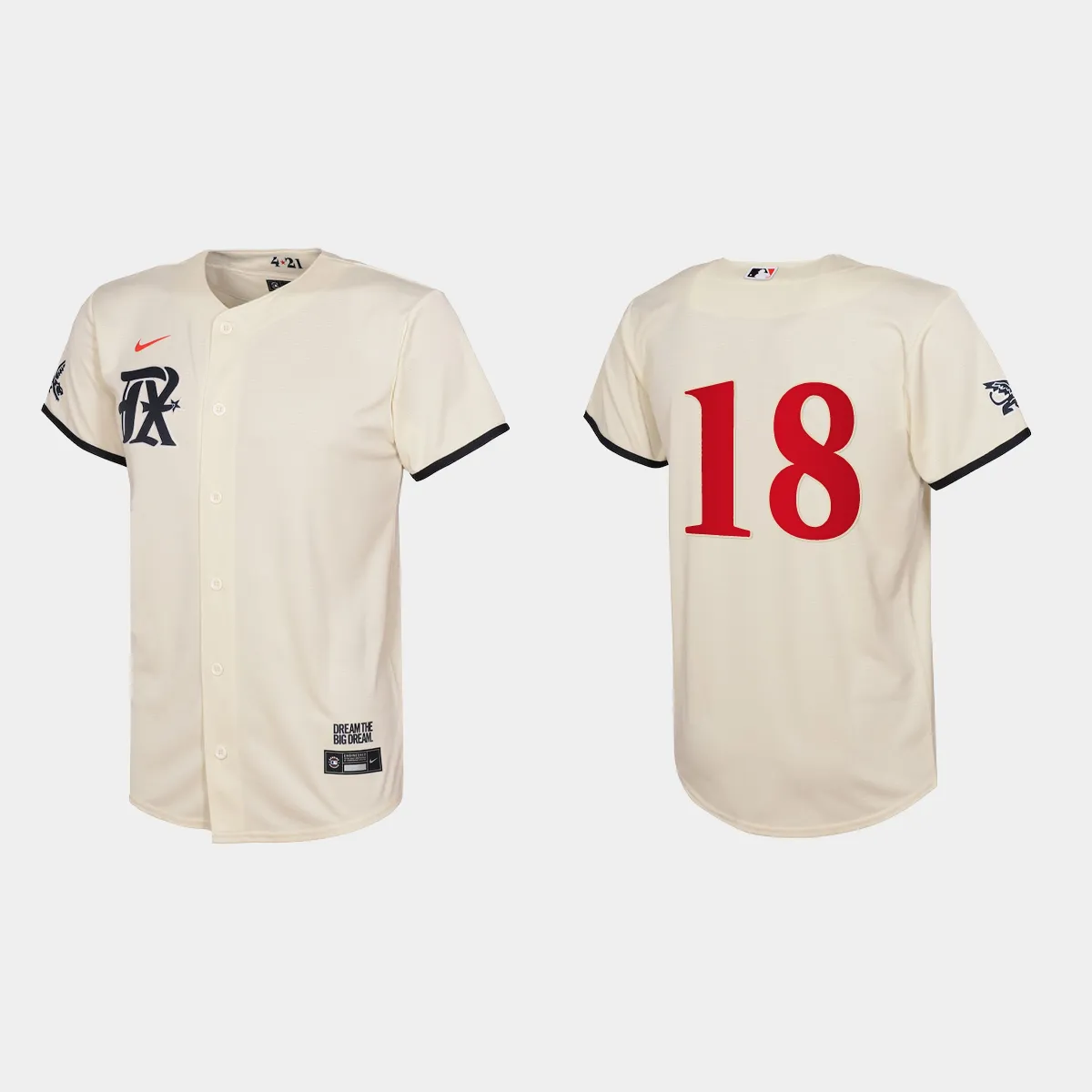 Youth Texas Rangers Mitch Garver Cream 2023 City Connect  Jersey