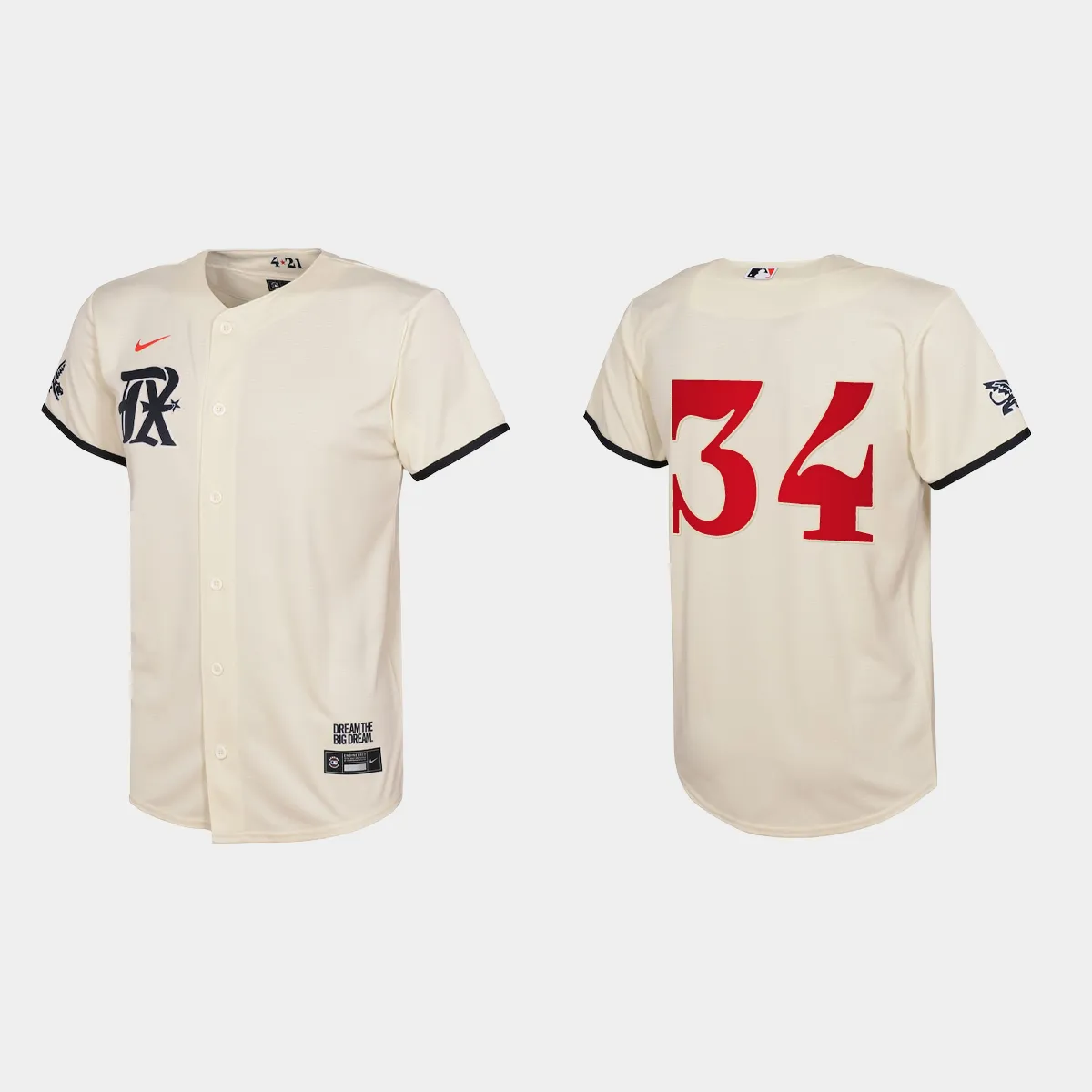 Youth Texas Rangers Nolan Ryan Cream 2023 City Connect  Jersey