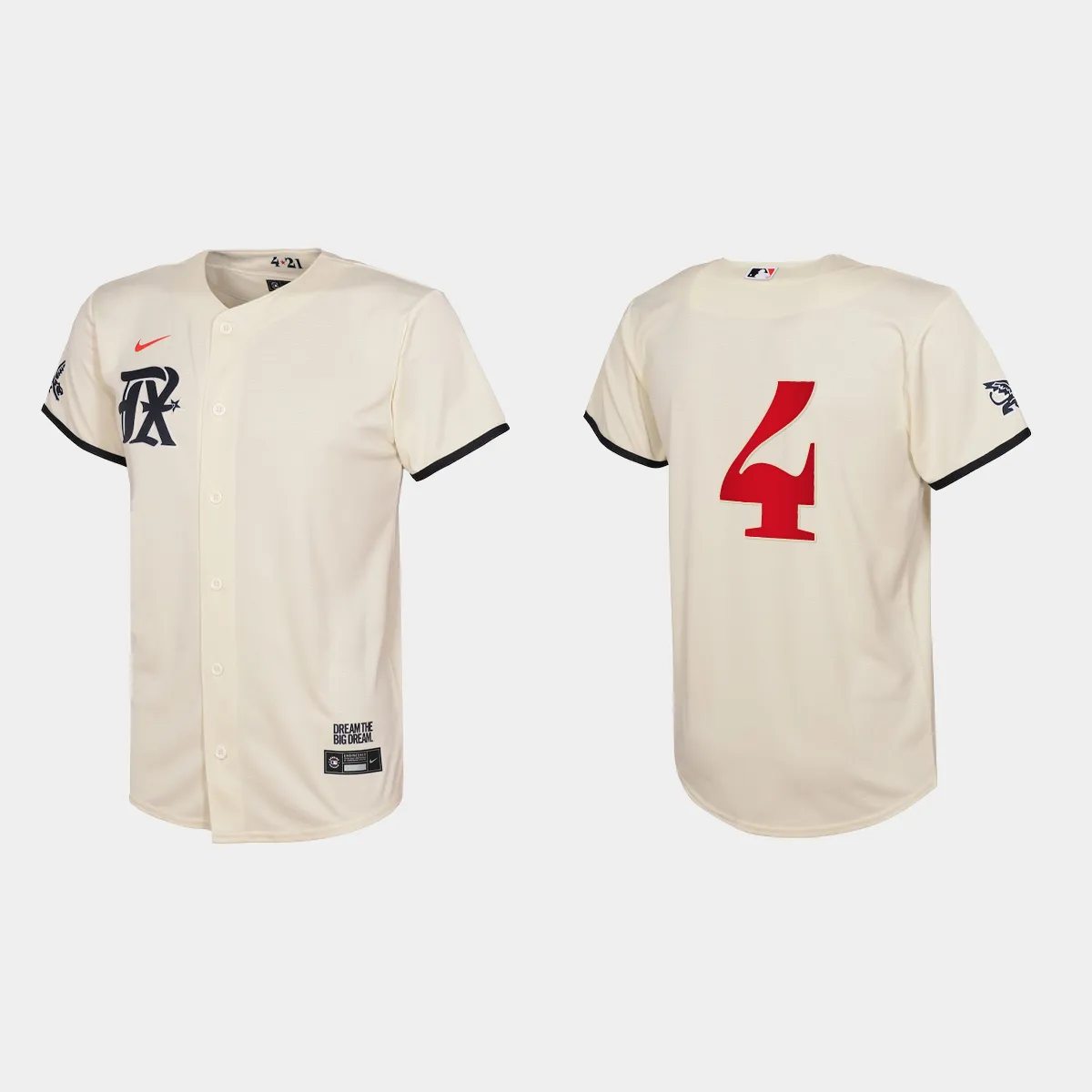 Youth Texas Rangers Robbie Grossman Cream 2023 City Connect  Jersey