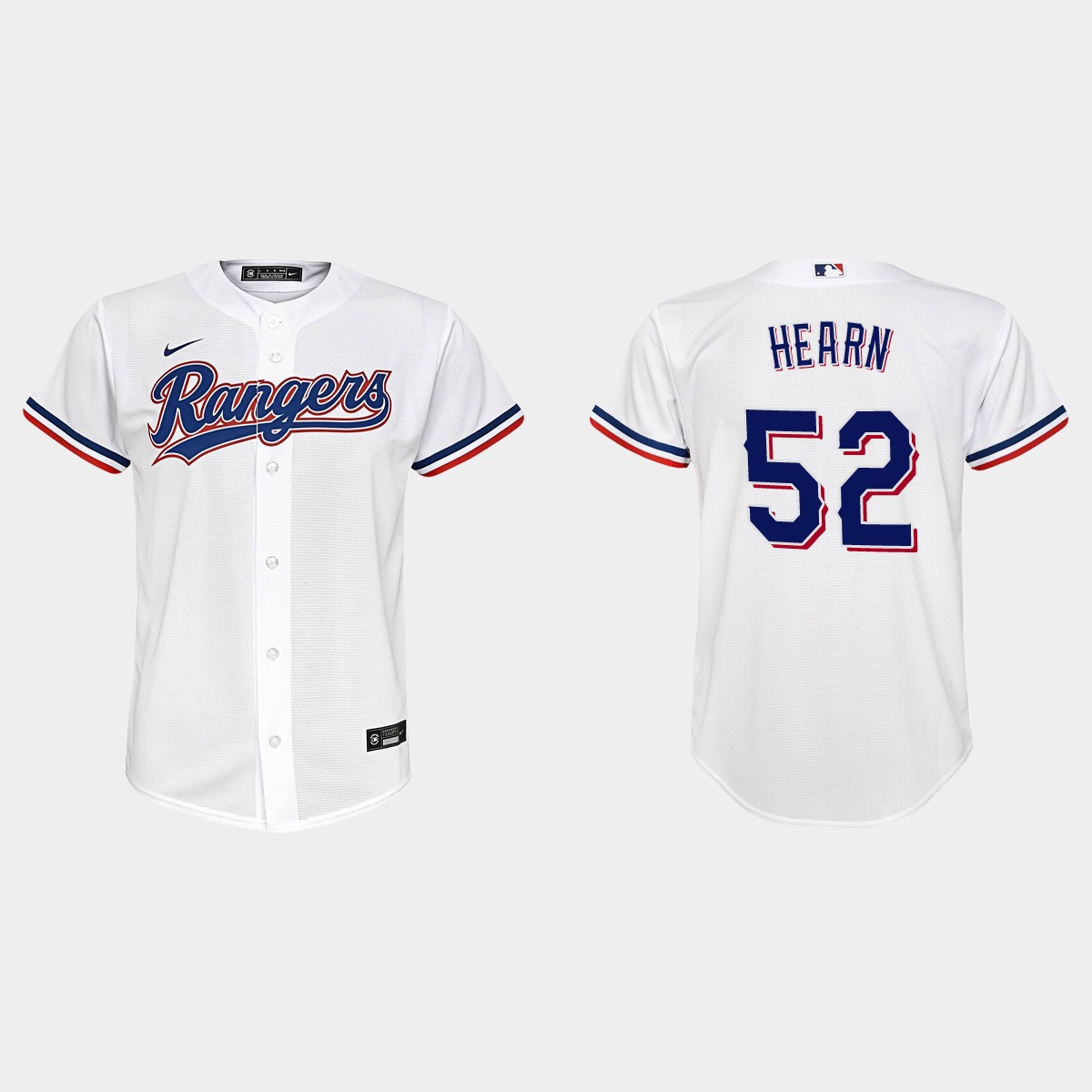 Youth Texas Rangers Taylor Hearn White  Home Jersey