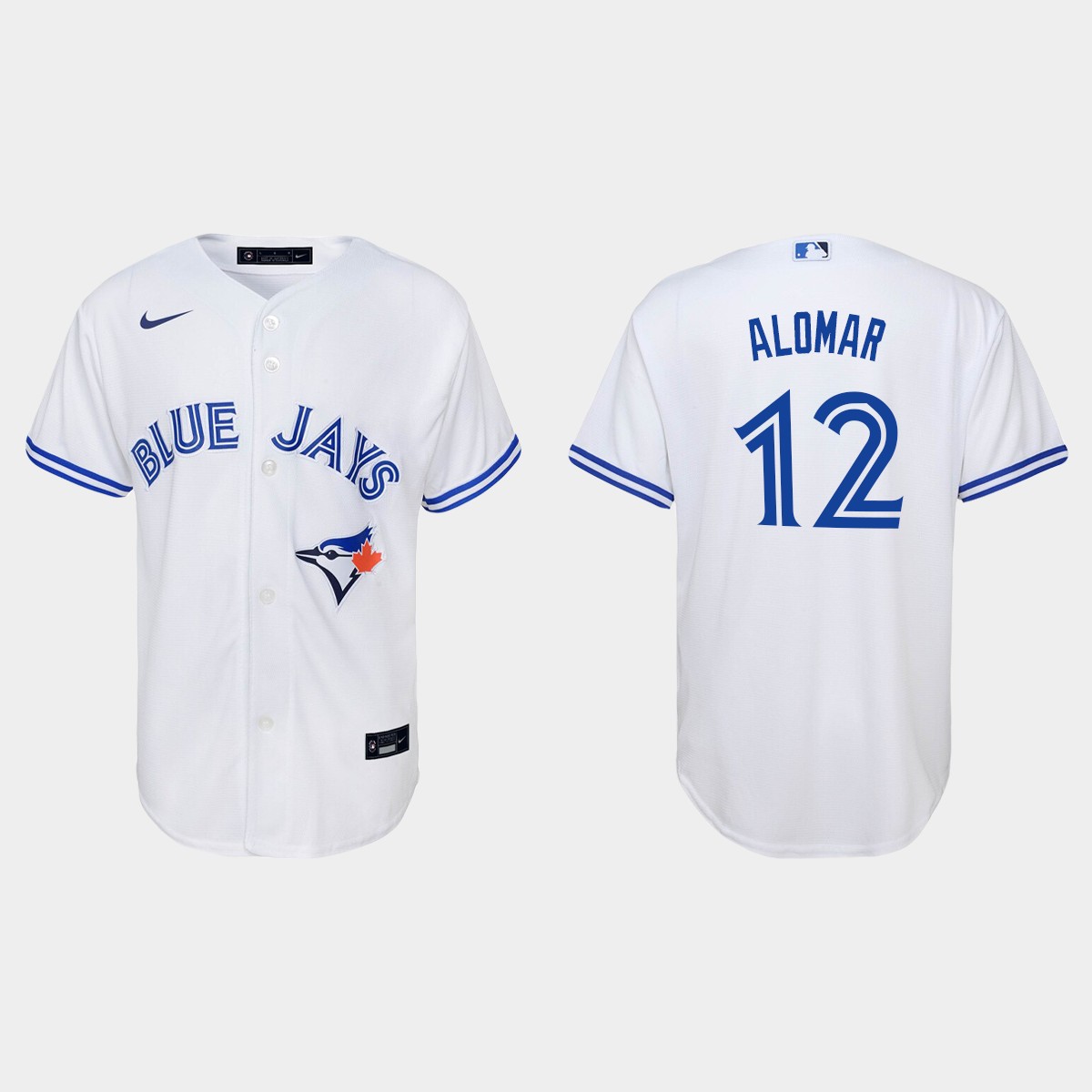 Youth Toronto Blue Jays #12 Roberto Alomar White  Home Jersey