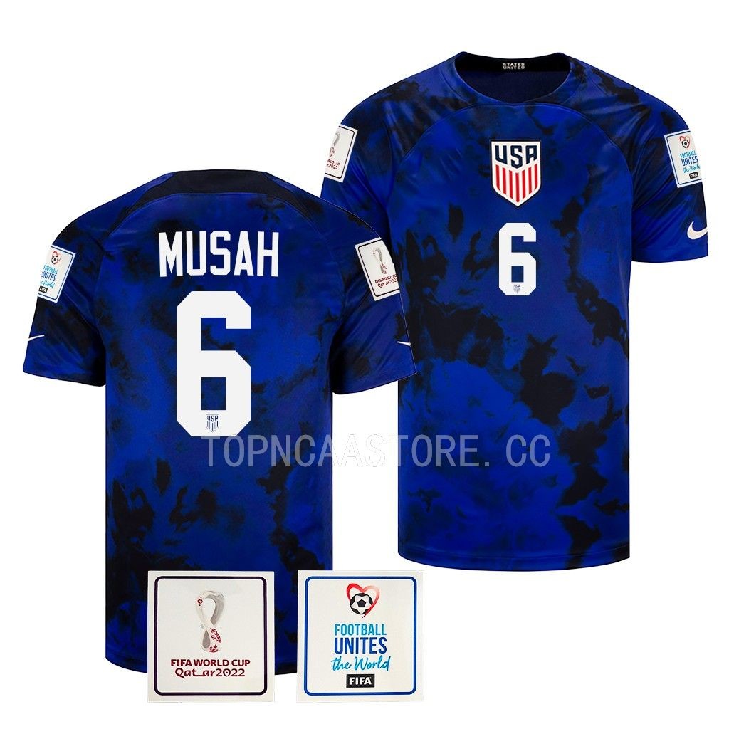 Yunus Musah USMNT #6 FIFA World Cup 2022 Blue Qatar Jersey