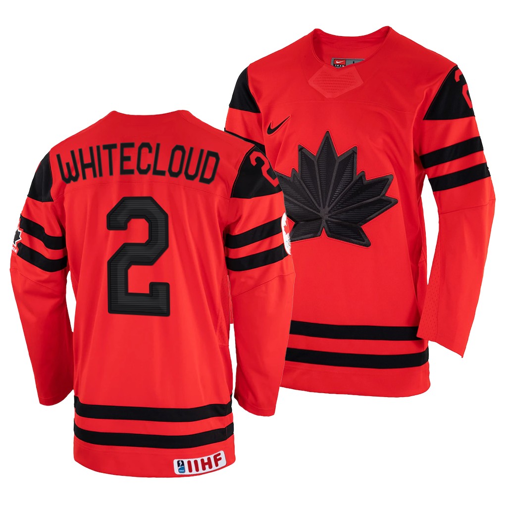 Zach Whitecloud Canada Hockey 2022 IIHF World Championship Red Away Jersey #2
