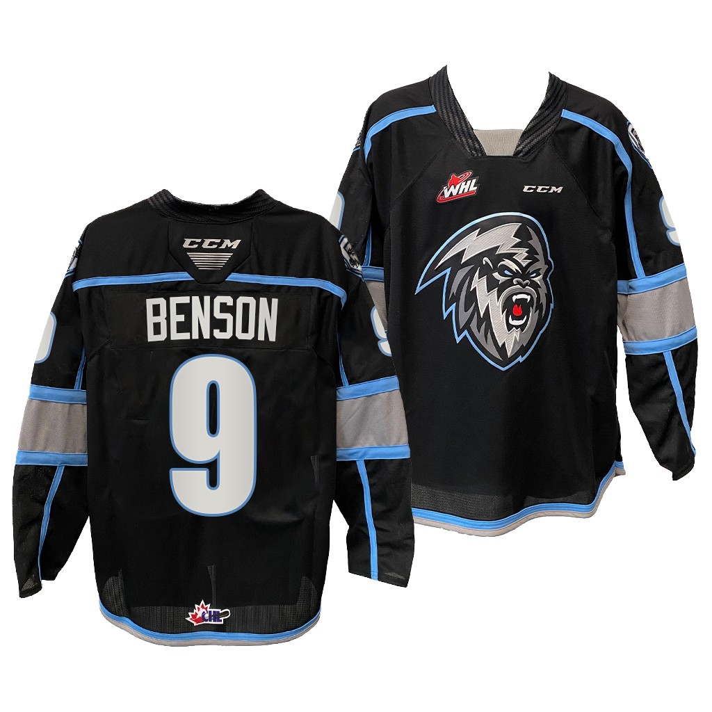 Zachary Benson WHL Winnipeg Ice #9 Black Jersey