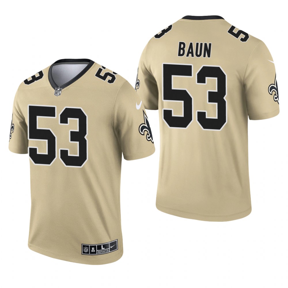 Zack Baun New Orleans Saints Gold Jersey Inverted Legend – Men’s