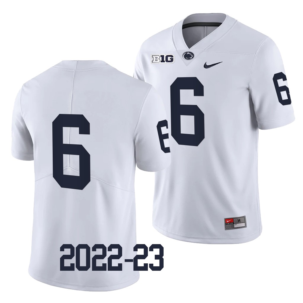 Zakee Wheatley Penn State Nittany Lions #6 White Jersey 2022-23 College Football Men’s Limited Uniform